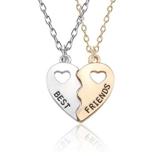 Collier Best Friends Meilleures Amies Design Argente Dore